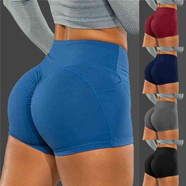 

women summer shorts high waist sport leggings elastic perfect lace leggings gym workout tights yoga short solid color pocket y220311, White;black