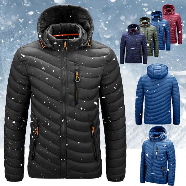 

fashion hat removable winter 2020 fat warm men windscreen jas male hooded down parka jassen man rits overcoat, Black