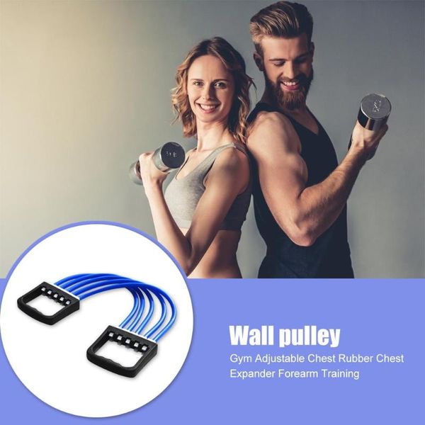 

durable resistance bands classic delicate adjustable chest expander 5 latex resistance bands fitness arm strength trainer