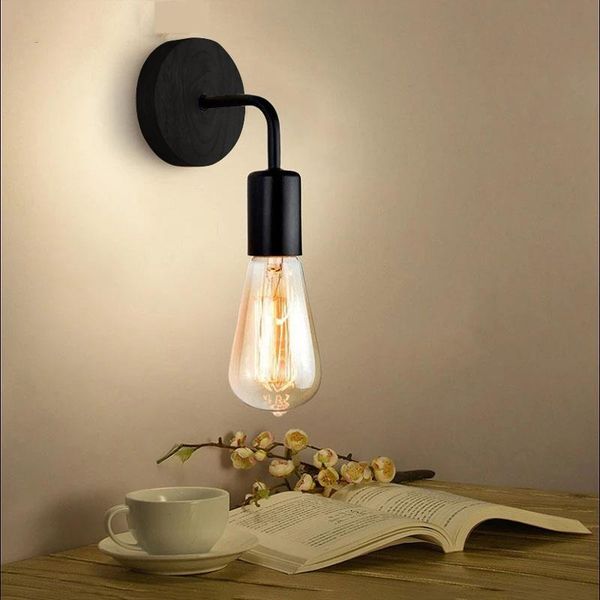 

wall lamp vintage wood retro e27 indoor loft outdoor corridor lights industrial sconce bedside