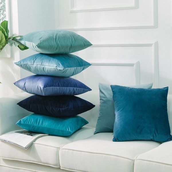 

cushion/decorative pillow solid color cushion cover 45x45cm sofa decorative case soft velvet throw room home decoration accessories