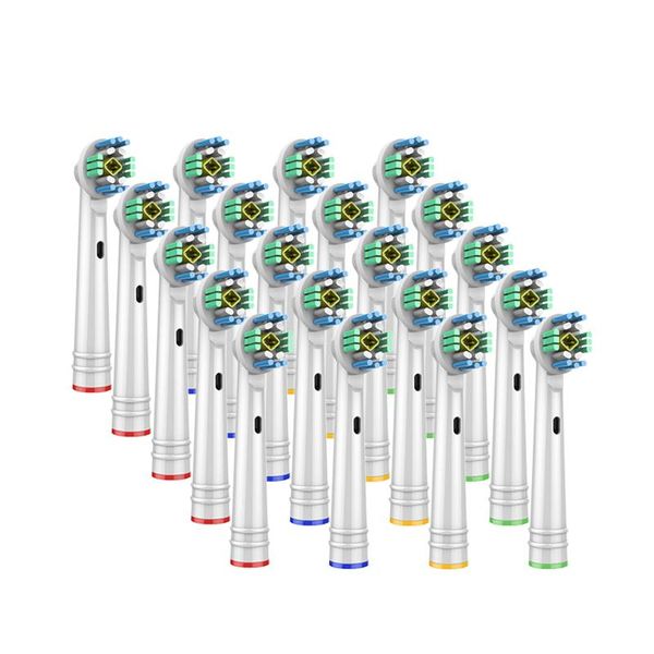 

smart electric toothbrush 20pcs replacement brush heads for nbhbj before power/pro health//3d excel/clean precision vitality