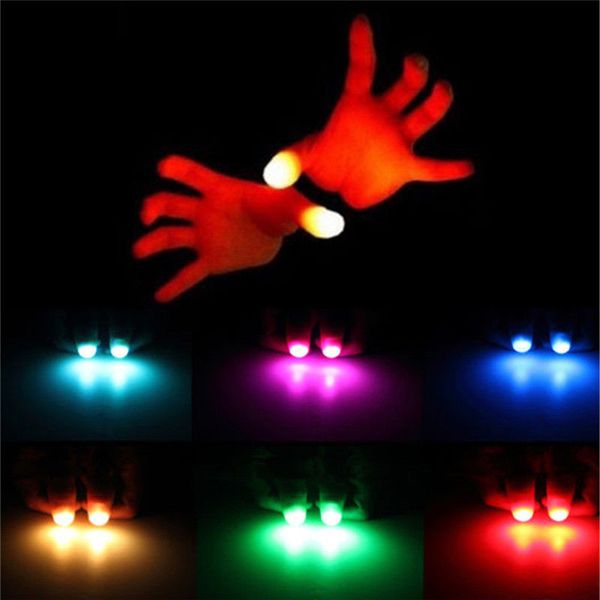 

light-up thumbs led light flashing fingers funny novelty magic trick props amazing glow toys children kids luminous gifts