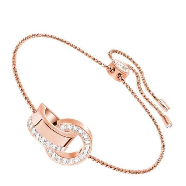 

tennis swa hollow bracelet with connecting elements, double switch beads matching adjustment, Golden;silver