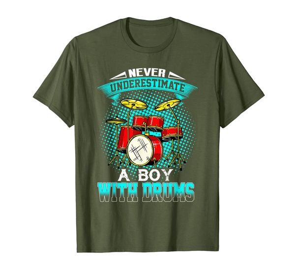 

Never Underestimate A Boy With Drums T-Shirt Music Drummer T-Shirt, Mainly pictures