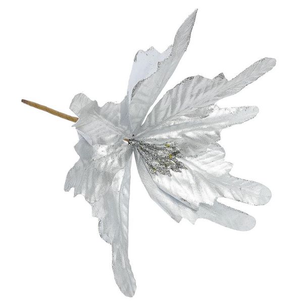 

decorative flowers & wreaths 1pc artificial christmas flower cloth ornament party supply