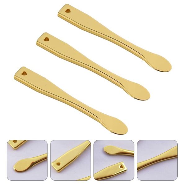 

spoons 3pcs household cosmetic eye cream mask applicators (golden)