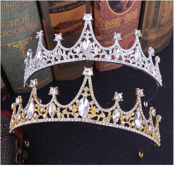 

vintage princess bridal tiara crowns wedding bride head jewelry accessories for women party luxurious rhinestone hair o jllwse, Silver