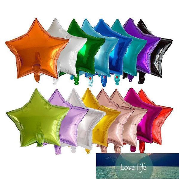 5 Pz/lotto Foil Star Balloon Festive Wedding Birthday Party Decoration Forniture Palle di elio da 18 pollici per la decorazione domestica