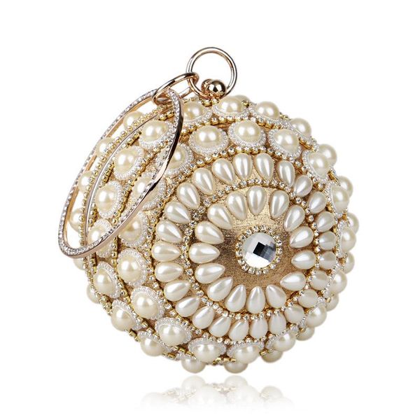 

evening bags spherical pearl female bag ladies fashion handbag dinner party