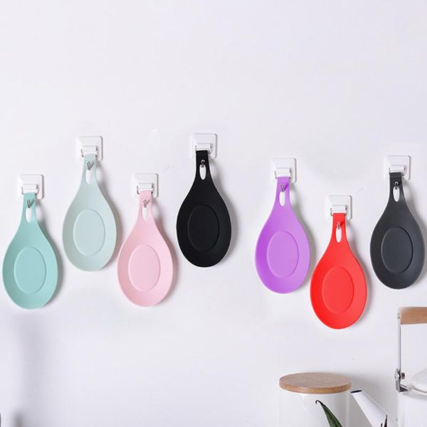 

mats & pads kitchen tool food grade silicone pure color multi purpose tray spoon pad 1pcs rests heat resistant placemat