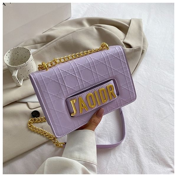 

outlet sale 80% off new winter simple candy color lingge chain portable small square bag women's foreign style fashion one shoulder mes