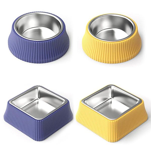 

cat bowls & feeders pet dog food water feeder stainless steel drinking dish puppy feeding supplies small accessories
