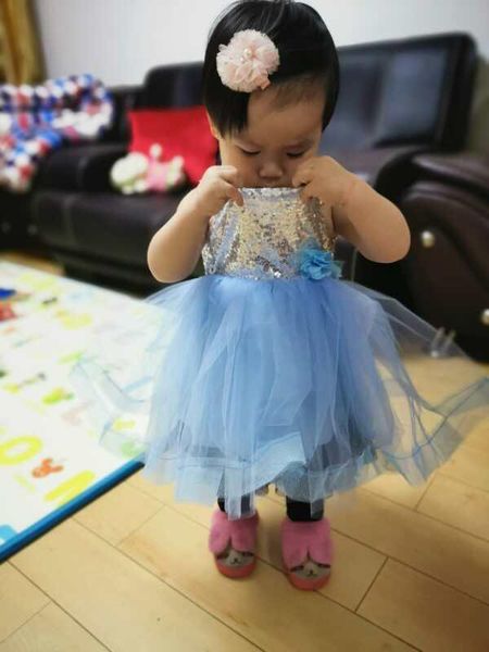 

girl's dresses lower toddler dress for girls kids baby bling christmas princess girl party children formal wear 5y, Red;yellow