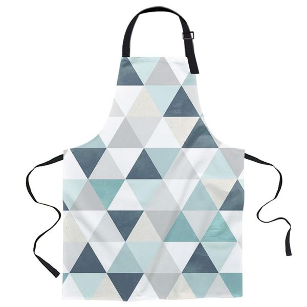 

aprons abstract geometric triangle printed kitchen cooking baking canvas sleeveless for women man kids home delantal cocina