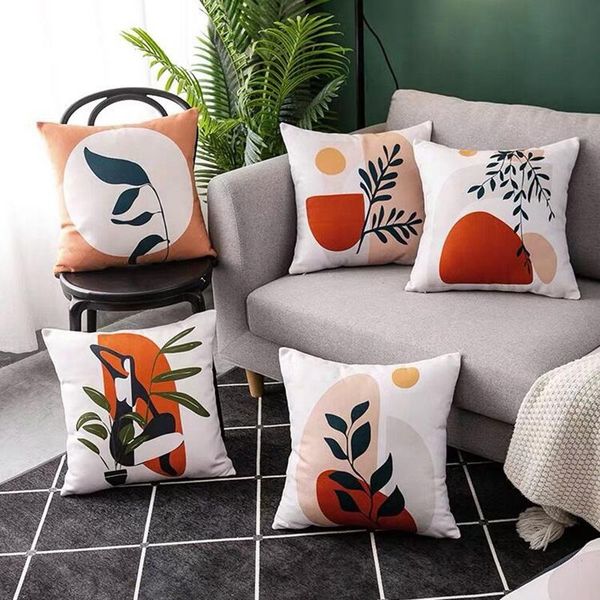 

pillow case modern minimalist geometric printed pillowcase soft sofa cushion covers washable cover for home chair decor