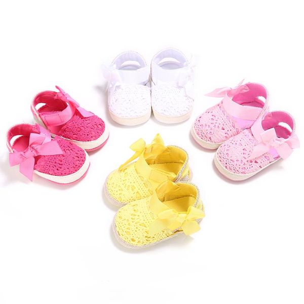 

first walkers born baby men and women in the spring autumn with bowknot is pure color knitting dance ballet shoes antiskid steps