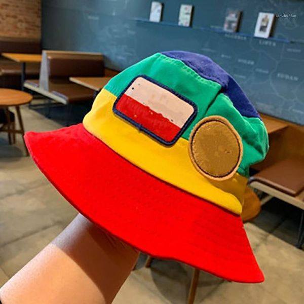 

caps & hats baby cap fisherman for born cotton multiple colors leisure kids children hat sun pupils sunscreen1, Yellow