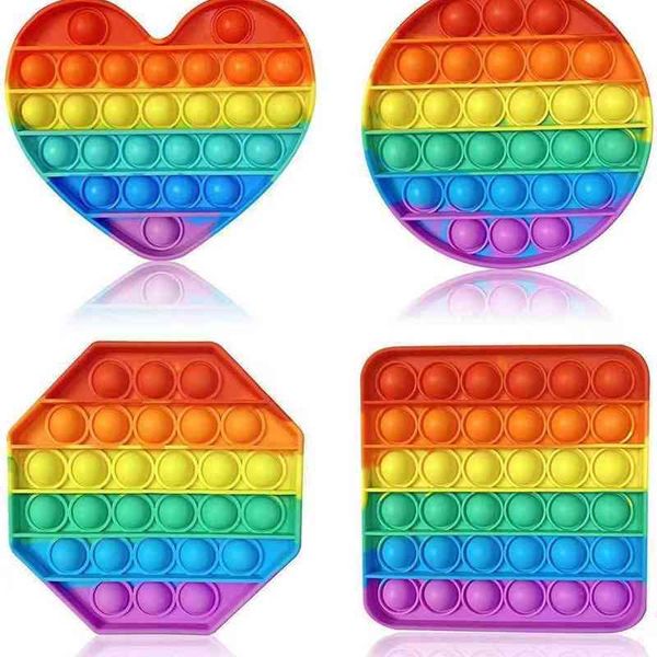 

rat rainbow children's mathematics deskpuzzle decompression thinking toy press finger silicone rat killing pioneer