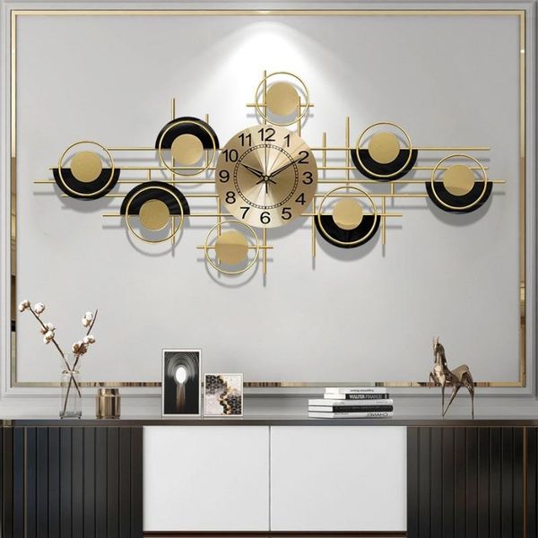 

wall clocks nordic luxury metal clock large precise unique rose gold numbers battery relogio de parede decor ah50wc