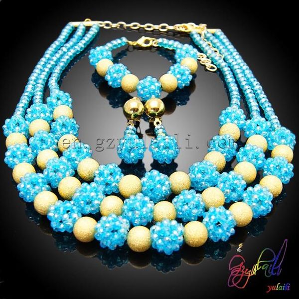 

earrings & necklace yulaili sumptuous jewelry set style, Silver