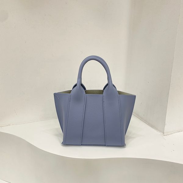 

solid color pu leather crossbody for women bucket 2021 new lady handbags with wide belt travel shoulder bags casual c0508