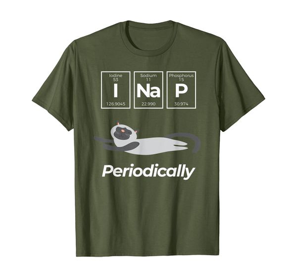 

i nap periodically chemistry cat inspired t-shirt, White;black