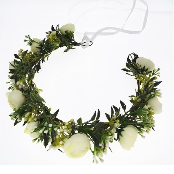 

childrens pgraphy headwear hair accessories girl flower wreath crown festival headbands headdress adjustable floral qylfbo