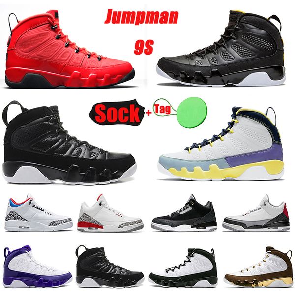 

9 9s mens basketball shoes sneakers black racer white the spirit p space jam high university gold world chile jbc space men outdoor trainers