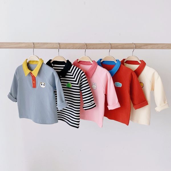 

polo shirt baby's t-shirt spring and children's autumn, Black;white