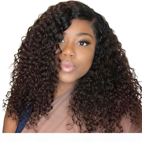 

brazilian lace front human hair wigs for women remy deep wave lace wig pre plucked lace front wig natural hairline 150%, Black;brown
