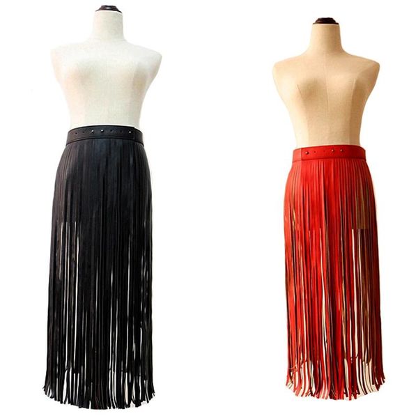 

belts fashion bohemia black fringe long tassel women's leather faux pu lady belt trend female accessories, Black;brown