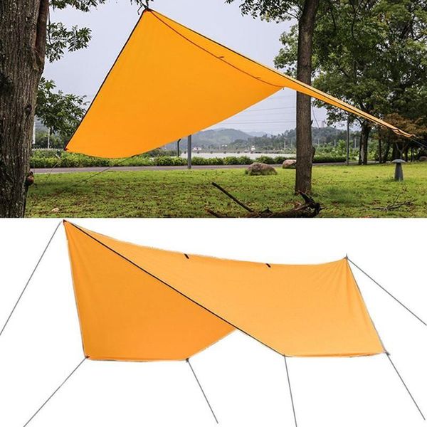 

tents and shelters single-layer orange plastic hexagonal canopy sunscreen waterproof outdoor large camping uv awning
