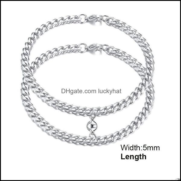 Link JewelryLink Chain VNOX Atraente Charm Casal Bracelets para homens nunca desaparece
