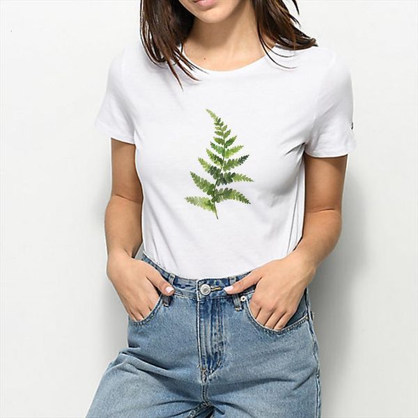 

elegant casual green leaves and mens t shirts women cactuses summer vintage fascinating loose print shirt plus size female harajuku, White;black