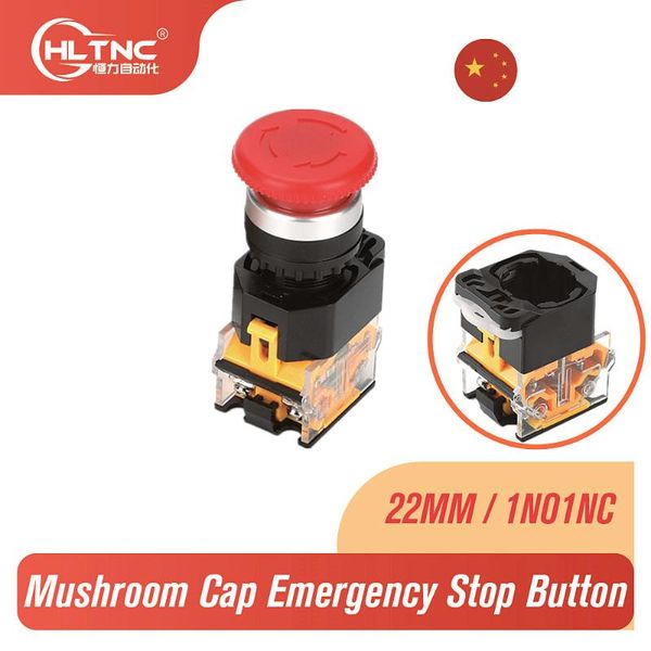 

smart home control 1 pcs la38-11zs 22mm red mushroom cap emergency sbutton for cnc