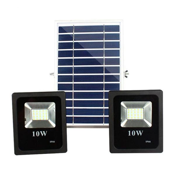 

floodlights 6pcs 10w 20w double solar powered flood lamp working garden led floodlight sensor remote control spotlight