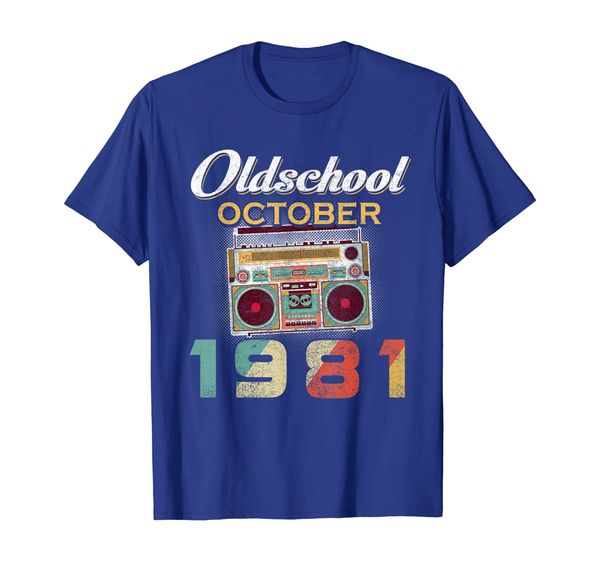 

made in october 1981 38th awesome birthday t-shirt gifts, White;black