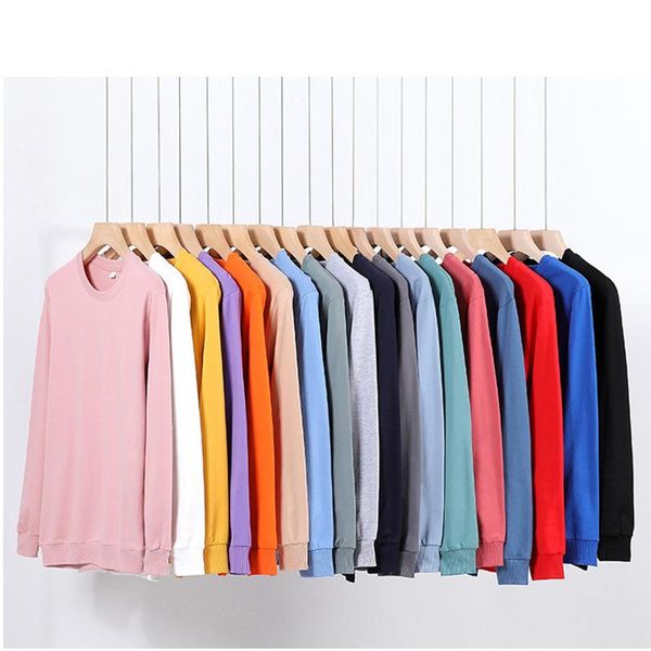 

men's hoodies & sweatshirts mrmt 2021 brand casual solid color sweater men sround neck and women's couples print long sleeved t sh, Black