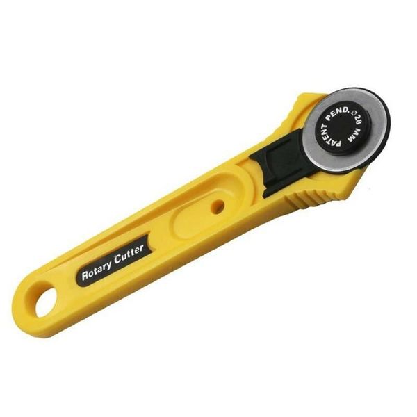 

1pc cloth rotary cutter diy arts crafts cutting tool patchwork roller wheel round knife leather paper fabric sewing accessories, Black