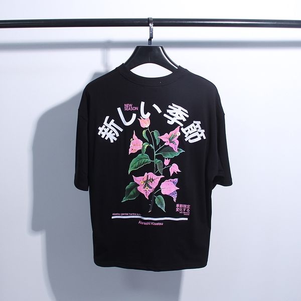 

embroidered t-shirt men's and women's lovers tee brand 40 double yarn 190g wind bat fashion short sleeve, White