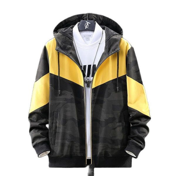 

men's jackets plus size zipper jacket spring autumn fashion casual solid hooded outwear, Black;brown