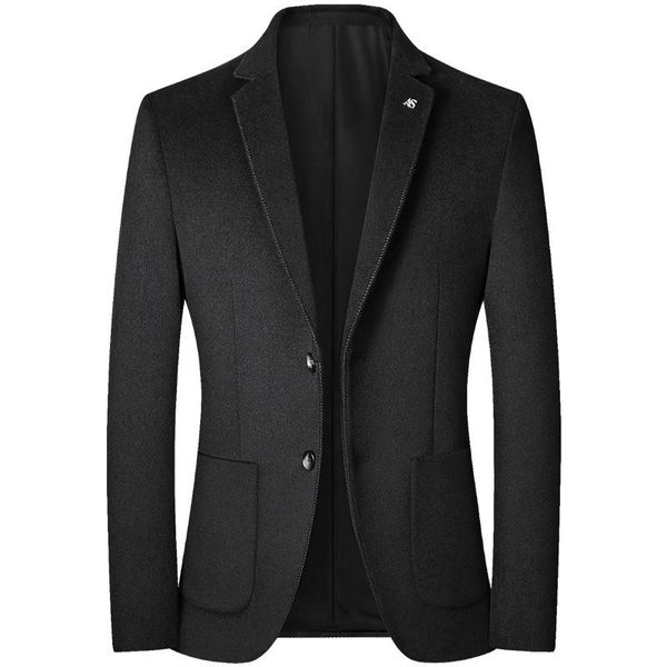 

men's suits & blazers woolen suit autumn winter cloth jacket business small short party wedding blazer, White;black