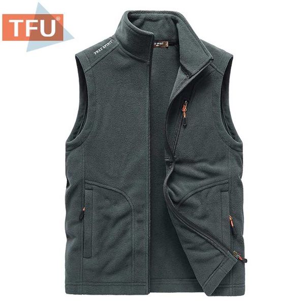 

5xl men spring outwear thick warm fleece sleeveless vest jacket waistcoat men autumn casual outfits tactical vest men plus 211108, Black;white