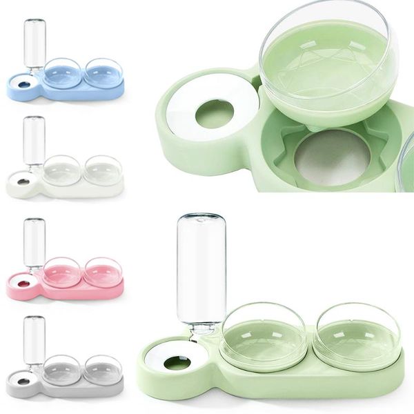 

new pet dogs cats double bowls water feeder container dispenser for dogs cats drinking pet products
