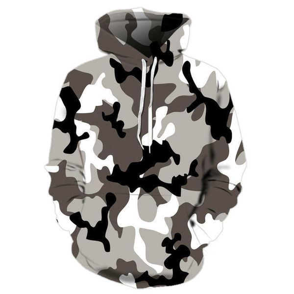

2021 spring and autumn new boys' and boys' sports hoodie, 3d camouflage printing, hip hop casual sweater, harajuku sportswear, c g, Black