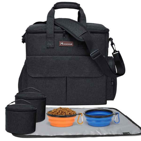 

modoker pet bag out portable one-shoulder pet bag handbag foldable new dog dag cat multiple pockets black
