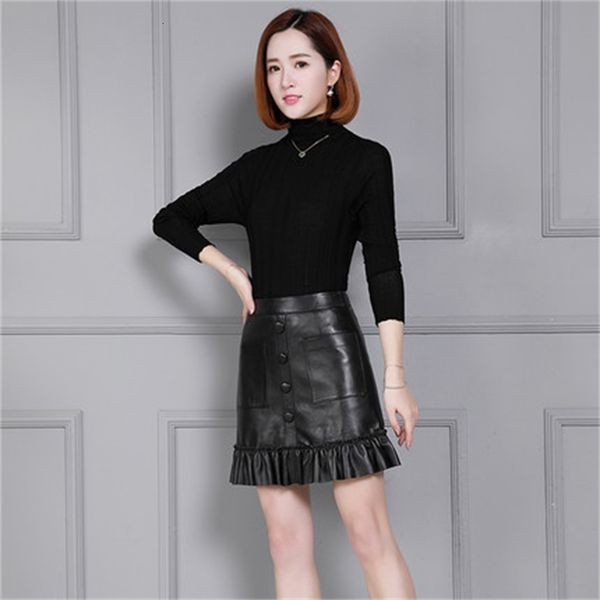 

new genuine sheep leather exit k58 rdwt, Black