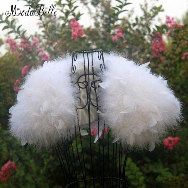 

wraps & jackets modabelle style turkey ostrich feathers womens fur capes white/red/black/pink bridal faux wedding wrap bolero jacket