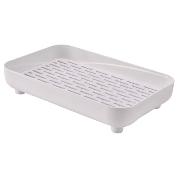 

hooks & rails 1pc multi-purpose cutlery drain holder vegetable fruit water cup rack (white)